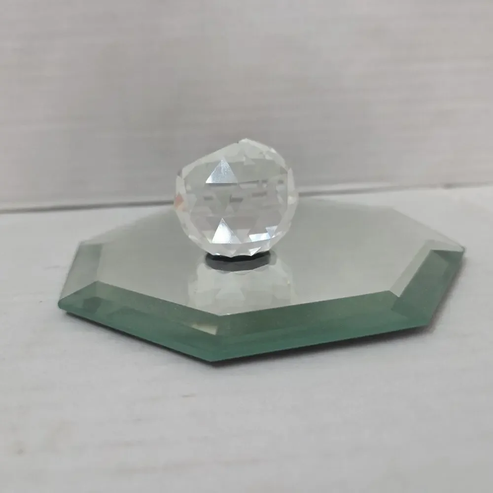 VINTAGE Swarovski Disney Faceted Crystal Ball Mickey Mouse Austria W Mirror - Picture 5 of 6
